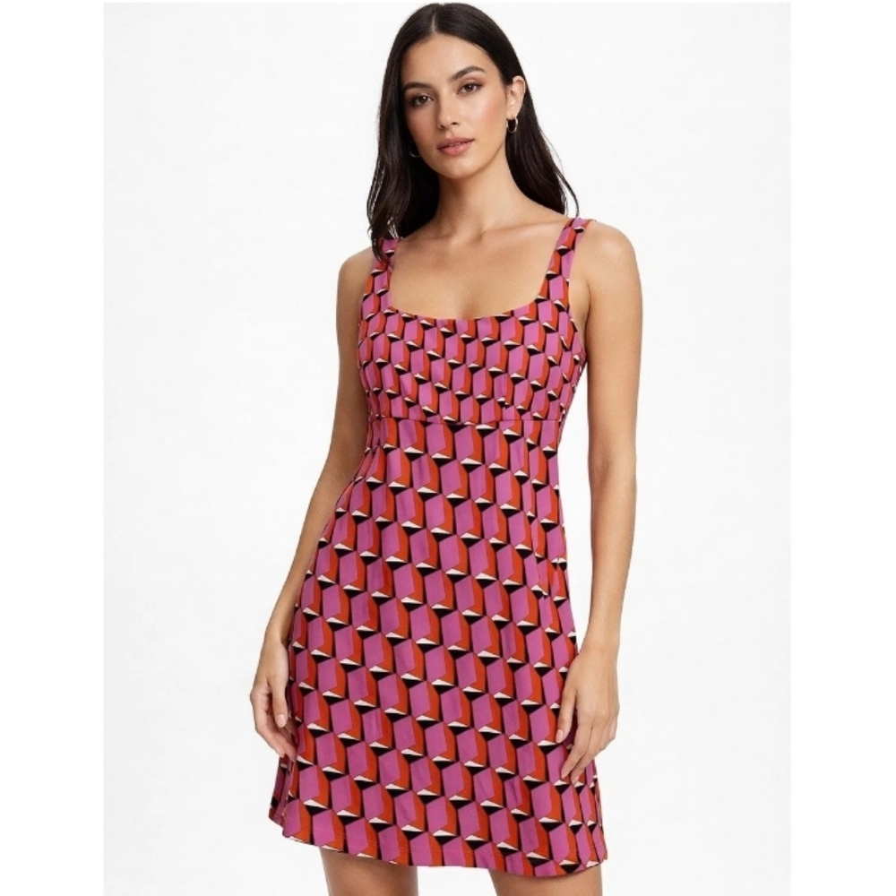 Diane Von‎ Furstenberg Sleeveless Bold Print Mini Dress